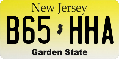 NJ license plate B65HHA