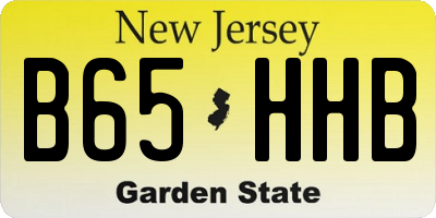 NJ license plate B65HHB