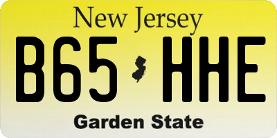 NJ license plate B65HHE