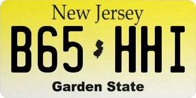 NJ license plate B65HHI