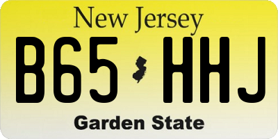 NJ license plate B65HHJ