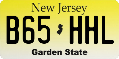 NJ license plate B65HHL