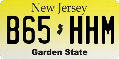 NJ license plate B65HHM