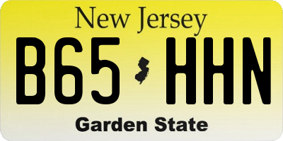 NJ license plate B65HHN