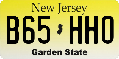 NJ license plate B65HHO