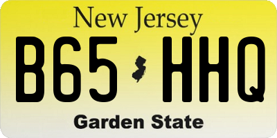 NJ license plate B65HHQ