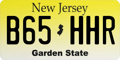 NJ license plate B65HHR
