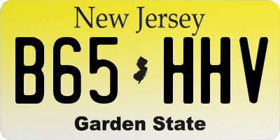 NJ license plate B65HHV