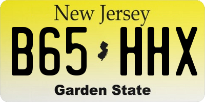 NJ license plate B65HHX