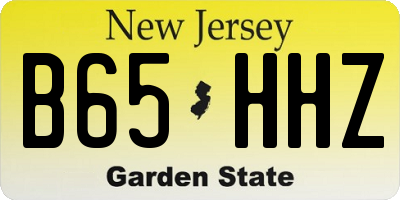 NJ license plate B65HHZ