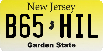NJ license plate B65HIL