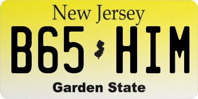 NJ license plate B65HIM