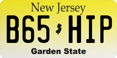NJ license plate B65HIP