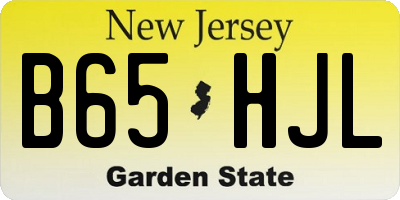 NJ license plate B65HJL