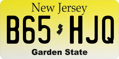NJ license plate B65HJQ
