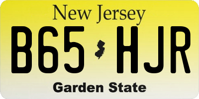 NJ license plate B65HJR