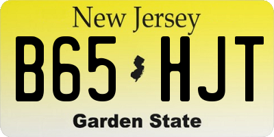 NJ license plate B65HJT