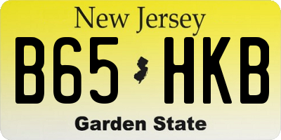NJ license plate B65HKB