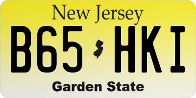 NJ license plate B65HKI