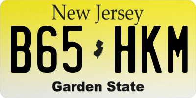 NJ license plate B65HKM