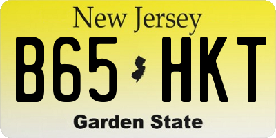 NJ license plate B65HKT