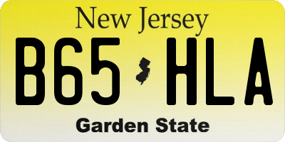 NJ license plate B65HLA