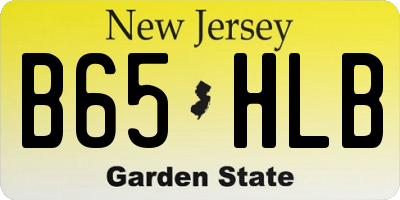 NJ license plate B65HLB