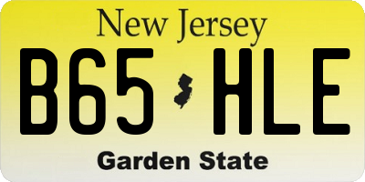 NJ license plate B65HLE