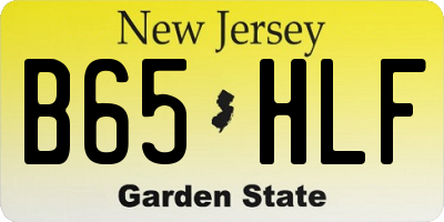 NJ license plate B65HLF