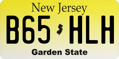 NJ license plate B65HLH