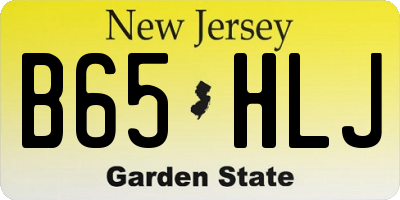 NJ license plate B65HLJ