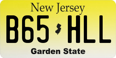 NJ license plate B65HLL