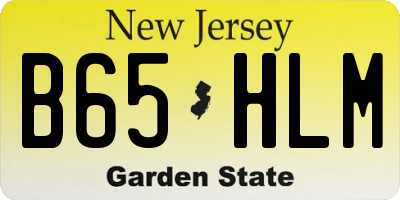 NJ license plate B65HLM