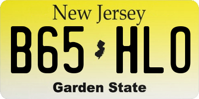 NJ license plate B65HLO