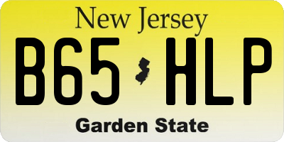 NJ license plate B65HLP