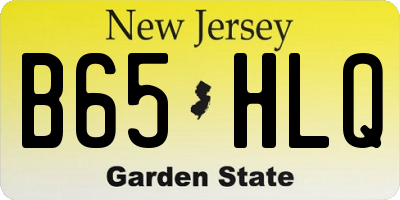 NJ license plate B65HLQ