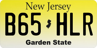 NJ license plate B65HLR
