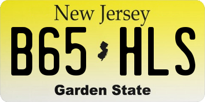 NJ license plate B65HLS