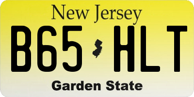 NJ license plate B65HLT