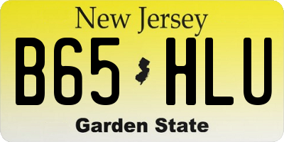 NJ license plate B65HLU