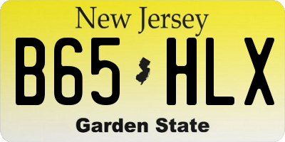 NJ license plate B65HLX