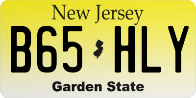 NJ license plate B65HLY