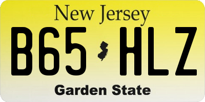 NJ license plate B65HLZ