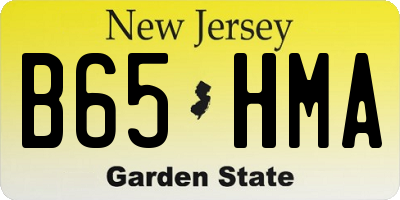 NJ license plate B65HMA