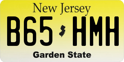 NJ license plate B65HMH