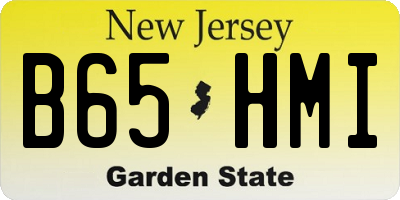 NJ license plate B65HMI