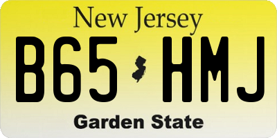 NJ license plate B65HMJ