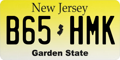 NJ license plate B65HMK