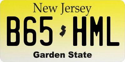 NJ license plate B65HML