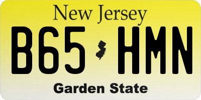 NJ license plate B65HMN